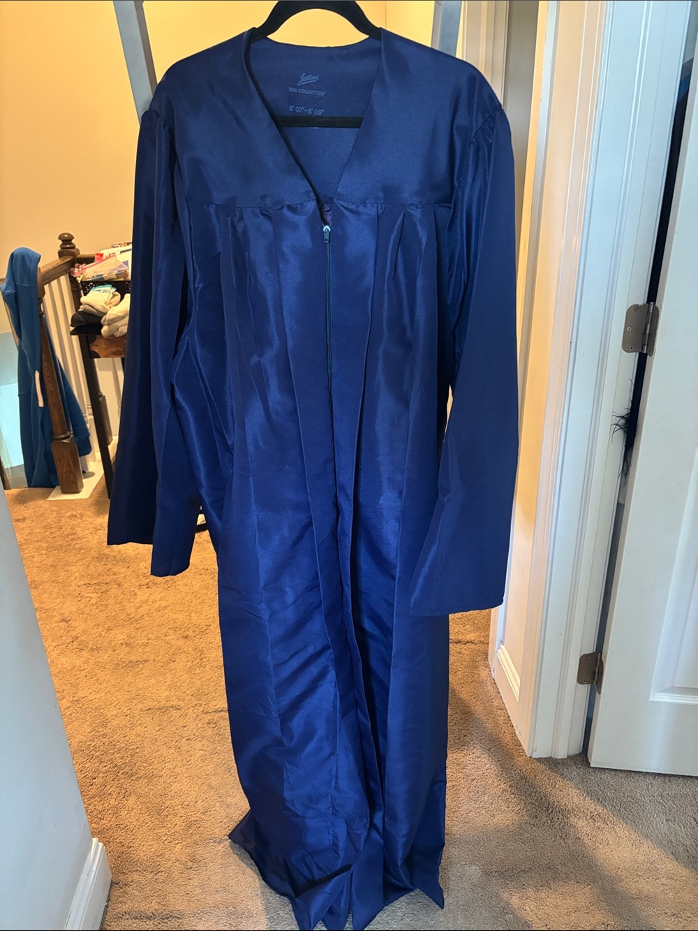 Jostens Royal  Blue Graduation Gown - Classic Zipper Front  size 6’0 7-6’09